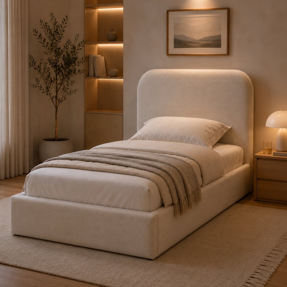 تخت خواب چوبی یک نفره مدل تدی 7844 سایز 200×90 سانتی متر